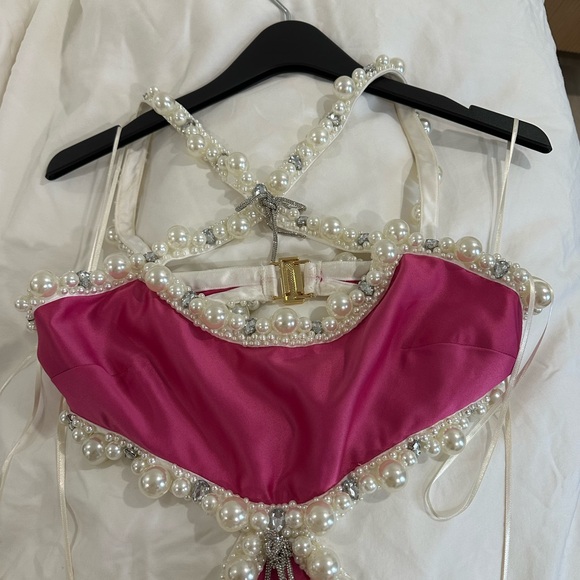 PatBo Pearl And Rhinestone Mini Dress - Picture 5 of 9